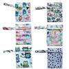 10 Pieces 10 Inch Regular Flow Charcoal Bamboo Mama Cloth/ Menstrual Pads/ Reusable Sanitary Pads+1 Wet Bag view 3