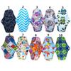 10 Pieces 10 Inch Regular Flow Charcoal Bamboo Mama Cloth/ Menstrual Pads/ Reusable Sanitary Pads+1 Wet Bag view 4