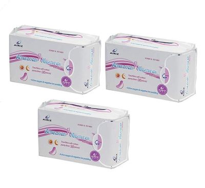 Airiz Oxygen and Negative Ion Relax Touchless Soft Panty Liner -90 Counts (Pack of 3)