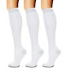 CHARMKING Compression Socks (3 Pairs) 15-20 mmHg is Best Athletic & Medical for Men & Women, Running, Flight, Travel, Nurses, Edema - Boost Performance, Blood Circulation & Recovery (S/M, White) view 1