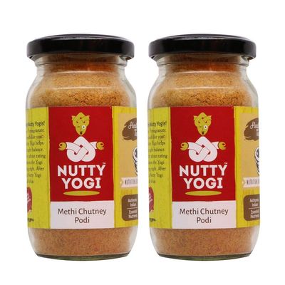 Nutty Yogi Methi Chutney Podi 125 gm Pack of 2