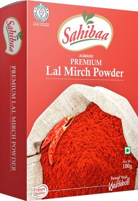 Sahibaa MIRCH POWDER (Pack of 2) | 100 g Each | Masala & Spices | No Preservatives & No Artificial Color - for Delicious & Flavourful Cooking