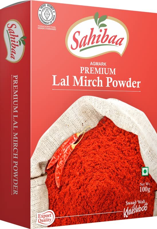 Sahibaa MIRCH POWDER (Pack of 2) | 100 g Each | Masala & Spices | No Preservatives & No Artificial Color - for Delicious & Flavourful Cooking