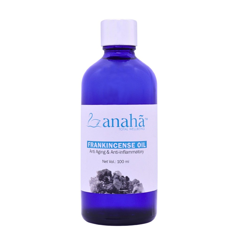 Anaha Frankincense Essential Oil (100 ml) | Indian-Origin, Therapeutic Grade, Pure & Undiluted | Anti-Aging & Anti-Inflammatory | Use in Aromatherapy, Acne control, Scars, Pore Tightening, Joint Pain