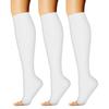 CHARMKING Compression Socks for Women & Men Circulation (3 Pairs) 15-20 mmHg is Best Athletic for Running, Flight Travel, Crossfit, Cycling, Pregnant - Boost Performance, Durability (L/XL, White) view 1