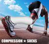 CHARMKING Compression Socks for Women & Men Circulation (3 Pairs) 15-20 mmHg is Best Athletic for Running, Flight Travel, Crossfit, Cycling, Pregnant - Boost Performance, Durability (L/XL, White) view 3