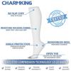 CHARMKING Compression Socks for Women & Men Circulation (3 Pairs) 15-20 mmHg is Best Athletic for Running, Flight Travel, Crossfit, Cycling, Pregnant - Boost Performance, Durability (L/XL, White) view 4