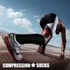CHARMKING Compression Socks for Women & Men Circulation (3 Pairs) 15-20 mmHg is Best Support for Athletic Running Cycling, 03 Black/White/Gray, Large-X-Large view 3