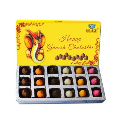 BOGATCHI Chocolate MODAK for Ganesh Chaturthi, Premium Gift Box 18 Pieces