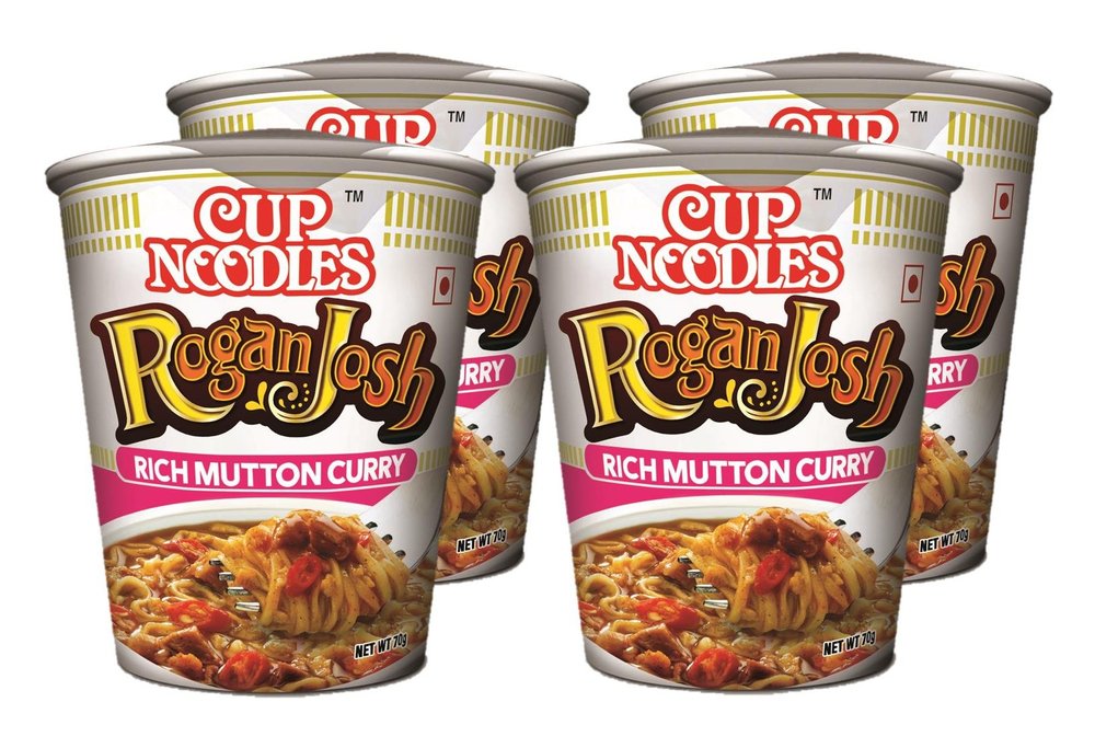 Nissin Cup Noodles Rogan Josh, 70G (Pack of 4)