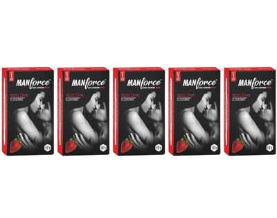 Manforce Condoms (Strawberry, 5)