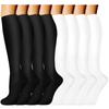 ACTINPUT 8 Pairs Compression Socks Women & Men -Best Medical,Nursing,Travel & Flight Socks-Running & FitnessPregnancy-15-20mmHg (L/XL, Assorted 1) view 1