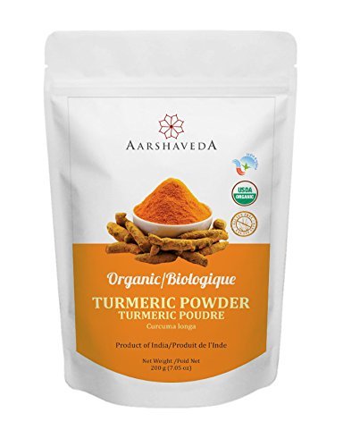 Aarshaveda Organic Turmeric Powder 200g - Certified Organic Haldi, Pure Antioxidant & Anti-Inflammatory Superfood, Natural Immune Support, Skin Brightening, Joint Health, Non-GMO & Chemical-Free