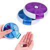 Glive's Medicine Storage Box Pill Organizer (2, Round Roting 7 Slots) view 2