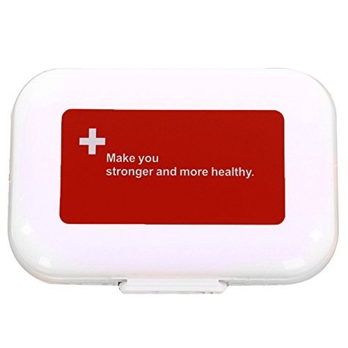 Glive's Travel Medicine Tablet Holder Storage Case Box Pill Case Pill Organizer (1, 8 Slots Box)