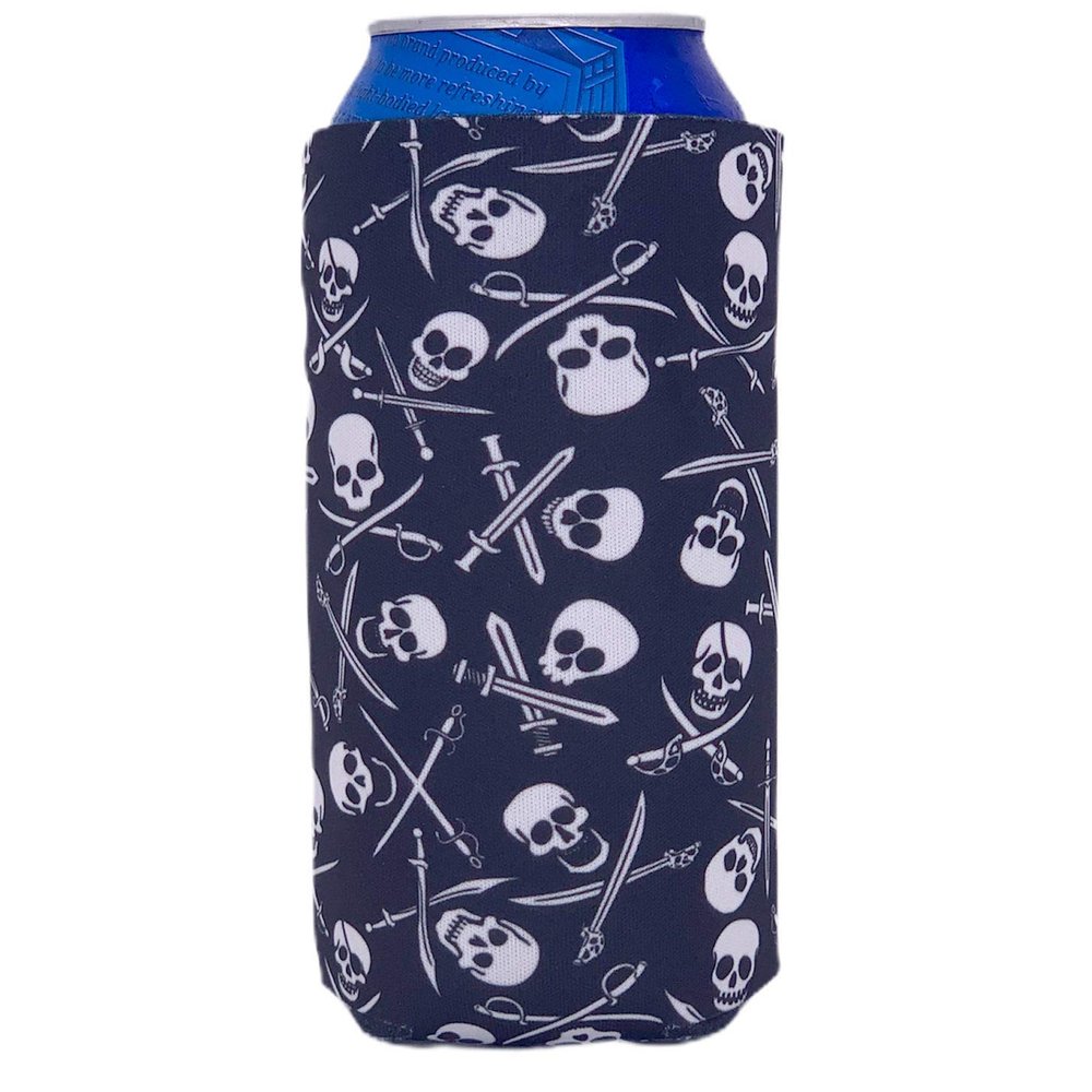 Coolie Junction Pirate Pattern 16 oz. (Pint) Can Coolie