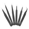 6Pcs Safe Anti-static Tweezers Maintenance Repair Nippers Forceps Tools Kit ESD10-15 view 1