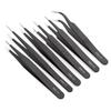 6Pcs Safe Anti-static Tweezers Maintenance Repair Nippers Forceps Tools Kit ESD10-15 view 2
