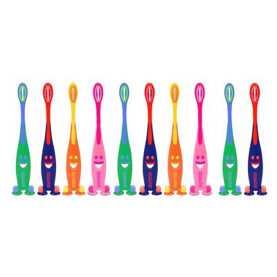 aquawhite Junior Smiley Toothbrush, Soft Bristles, Pack of 12