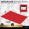 Amcrate Big Party Pack 125 Count Red Beverage Napkins - Ideal for Wedding, Party, Birthday, Dinner, Lunch, Cocktails. (5 x 5) view 3