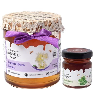 Farm Naturelle Raw Turmeric Honey 500g| Glass Bottle | 100% Pure Unprocessed & Natural Honey | Ayurvedic & Rich in Vitamins and Minerals | Helps Boost Immunity