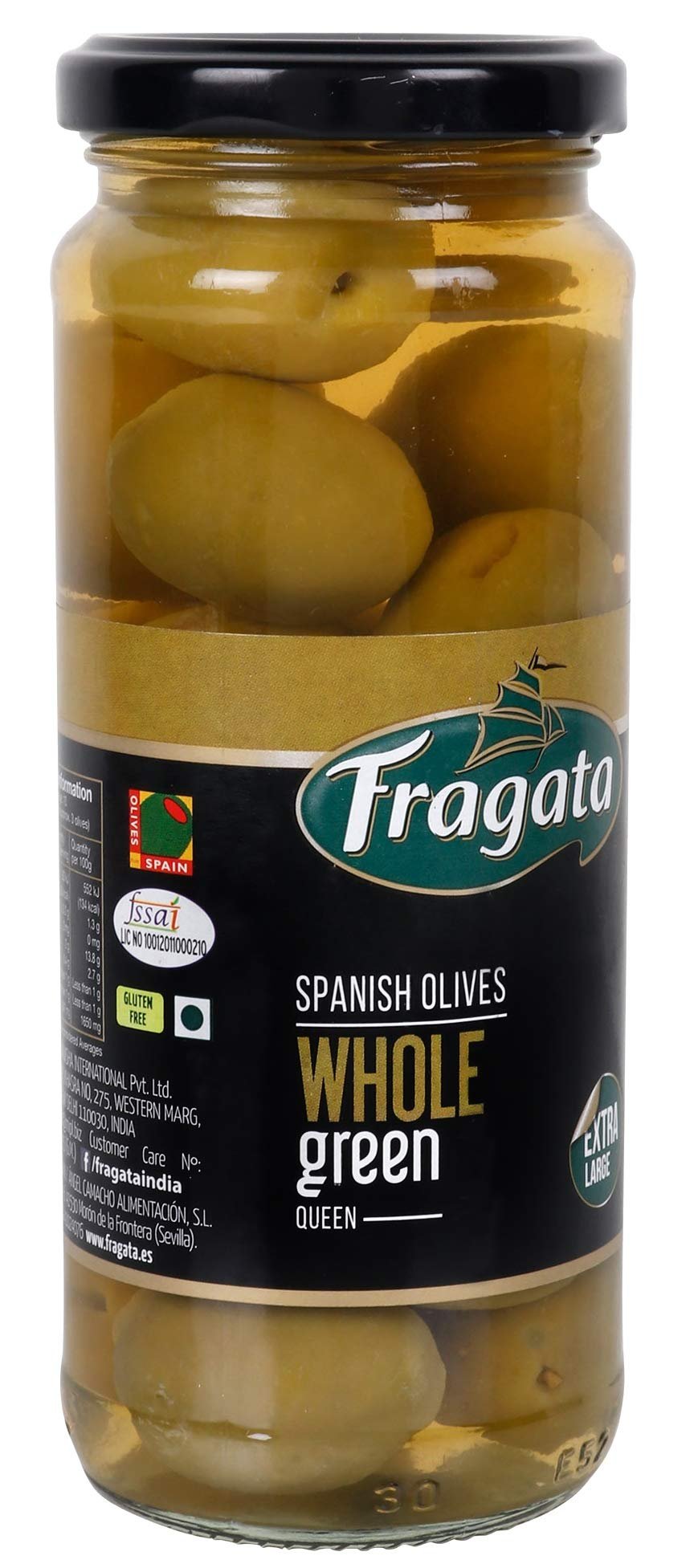 Fragata Plain Green Olives 340g- Queen