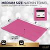Amcrate Big Party Pack 125 Count Pink Beverage Napkins - Ideal for Wedding, Party, Birthday, Dinner, Lunch, Cocktails. (5 x 5) view 3