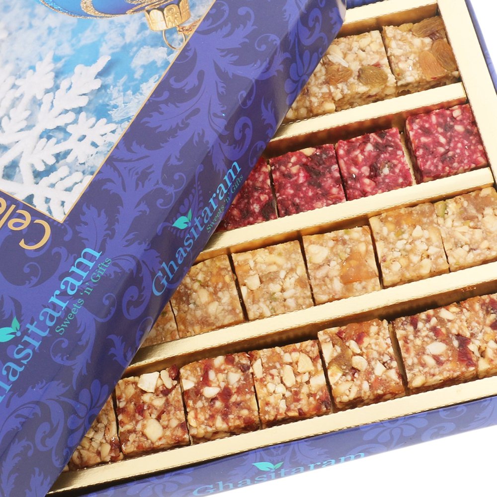 Ghasitaram Gifts - Sugarfree Sweets - Natural Fruit Assorted Sugarfree Sweets 400 GMS|Sugar Free Sweets|Diabetic Friendly|Diwali Sugar Free Sweets Box