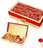 Ghasitaram Gifts Bhaidooj Gifts for Brother - Wakrakund Almonds and Ganesha Mini Pooja Thali Box view 1