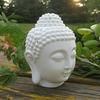 Aatiutik White Ceramic Buddha Head Aroma Diffuser Air Freshner for Home Office Aroma Oil Burner Lamp with 2Mogra Aroma Oil 10ml Each view 3