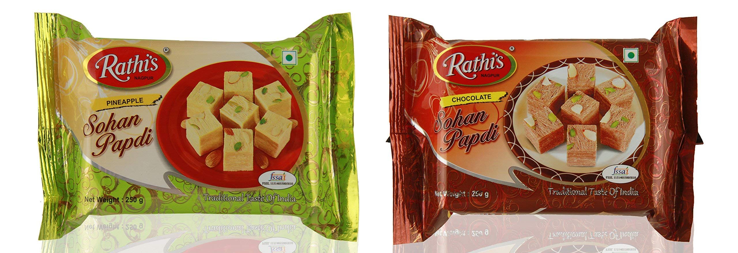 Rathi's Chocolate Sohan Papdi, 250 Grams- (Pack of 2)