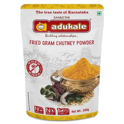 Adukale Fried Gram Chutney Powder | Huri Kadale Chutney Pudi | Traditional South Indian Side Dish | No Palm Oil & Preservatives | 200g