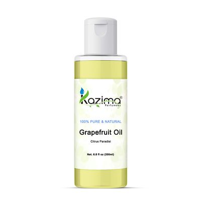 KAZIMA Grapefruit Essential Oil - 100% Pure, Natural & Undiluted Oil for Skin Care & Hair Care, 200 ml