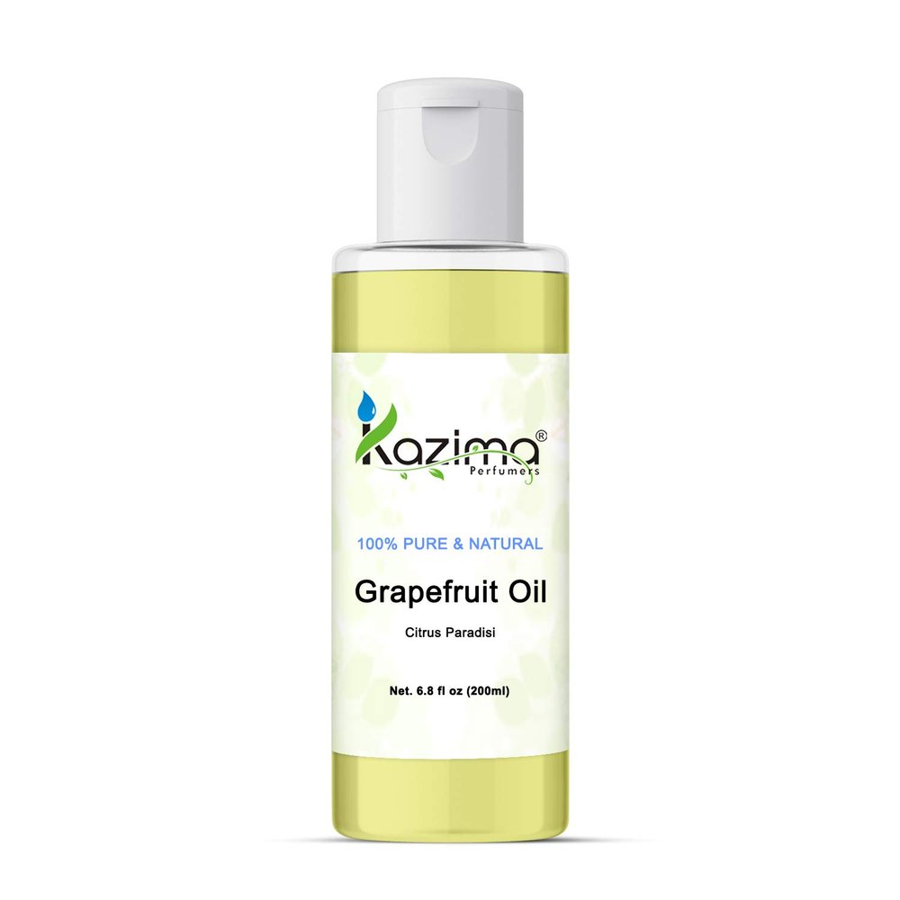 KAZIMA Grapefruit Essential Oil - 100% Pure, Natural & Undiluted Oil for Skin Care & Hair Care, 200 ml