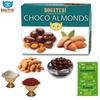 BOGATCHI Bhai Dooj Gifts, Chocolate Coated Almonds (100g) + Free Roli Chawal and Greeting Card view 1