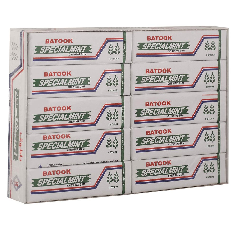 Batook 5 Sticks Special Mint Gum, 20 X 12g - Pack of 1