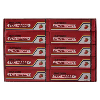 Batook 5 Sticks Strawberry Gum, 20 X 12.5g - Pack of 1