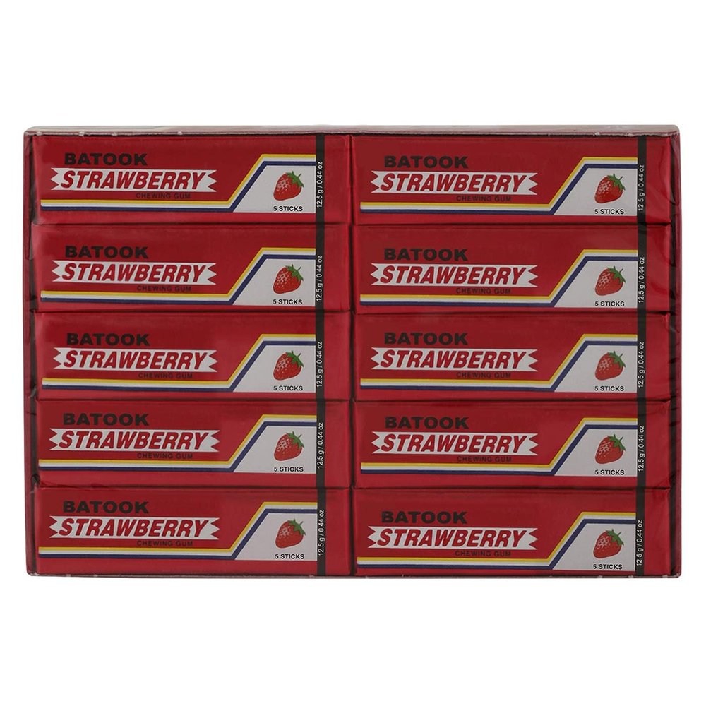 Batook 5 Sticks Strawberry Gum, 20 X 12.5g - Pack of 1