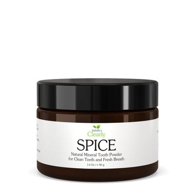 Isabellas Clearly Spice, Natural Remineralizing Tooth Powder for Healthy Teeth and Gums, Sensitive Teeth, Anti Cavity. Whitening Fluoride Free Toothpaste for Adults + Kids (Orange Cinnamon)
