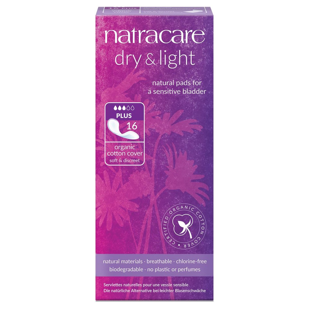 Natracare Organic Dry & Light Incontinence Pads Plus 16 pcs