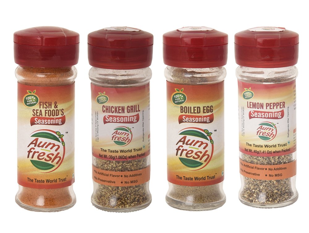 Aum Fresh Combo of 4 for Non Veg Lovers - Fish & Sea Foods, Chicken Grill, Boiled Eggs, Lemon Pepper