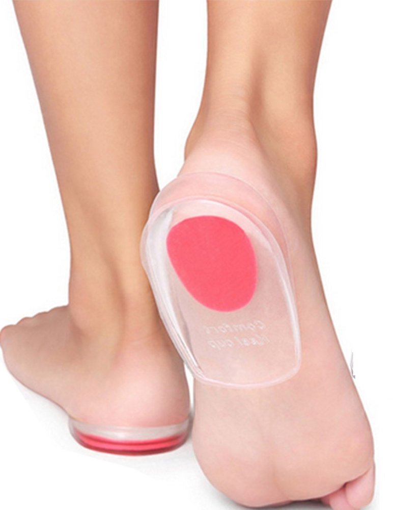 Aeoss Silicone Gel Cushion Insole Relieve Foot Pain Support Pad High Heel Shoe Inserts 1 Pair Unisex (Red)