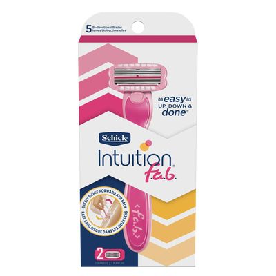 Schick Intuition f.a.b. Women Razor Handle (Pack of 2)