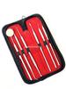 German Dental Hygiene Kit 6 Piece Dentist Tools Anti Fog Mirror Dental Scaler Tarter Scraper Dental Pick Dental Tweezers for Calculus and Tartar Removal Gum Health Teeth Cleaning view 1