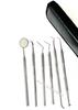German Dental Hygiene Kit 6 Piece Dentist Tools Anti Fog Mirror Dental Scaler Tarter Scraper Dental Pick Dental Tweezers for Calculus and Tartar Removal Gum Health Teeth Cleaning view 4