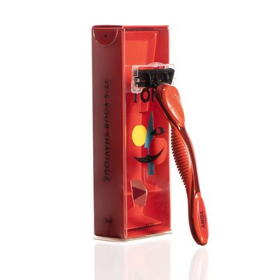 Uncle Tony Razor Handle with Blade (Red)