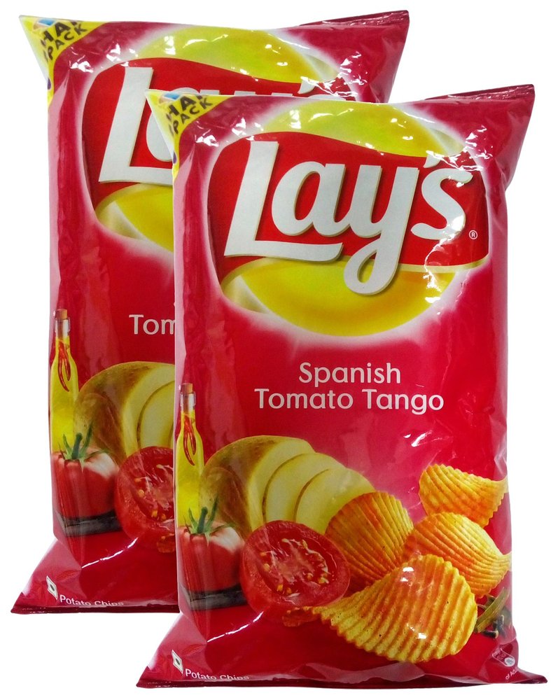 Lay's Spencer's Combo - Potato Chips Spanish Tomato Tango, 100 Gram (Pack of 2) Promo Pack, 200 Gram