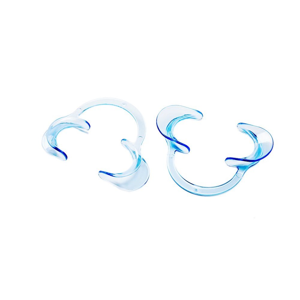 Easyinsmile Autoclavable Dental Mouth Opeaner Intraoral Check C-Shape Cheek Retractor for Teeth Whitening and Funning Games 2pcs/pack (M for Pedo)