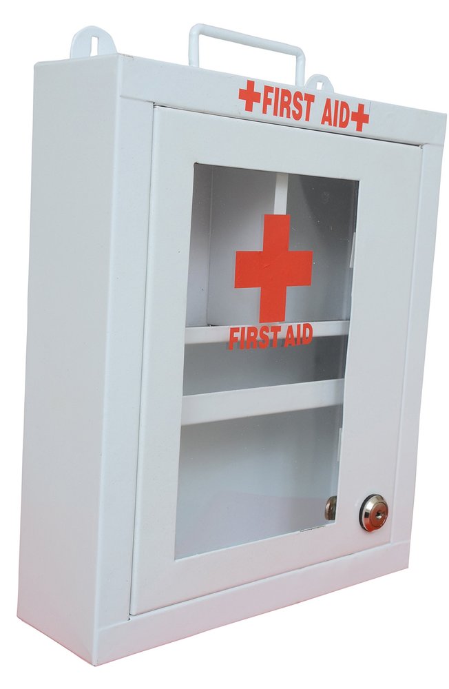 KISHA high Grade Metal First aid kit/Emergency Medical Box/Medical Box(White)