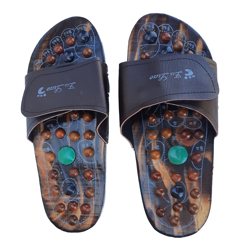 Aafiya Handicrafts Wooden Slipper Massager Body Stress Fitness Massager